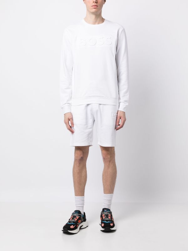 BOSS Heritage Shorts White - MAISONDEFASHION.COM