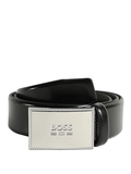 BOSS Jinko Leather Belt Black - MAISONDEFASHION.COM