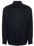 BOSS Kent Collar Long-Sleeved Shirt Black - MAISONDEFASHION.COM