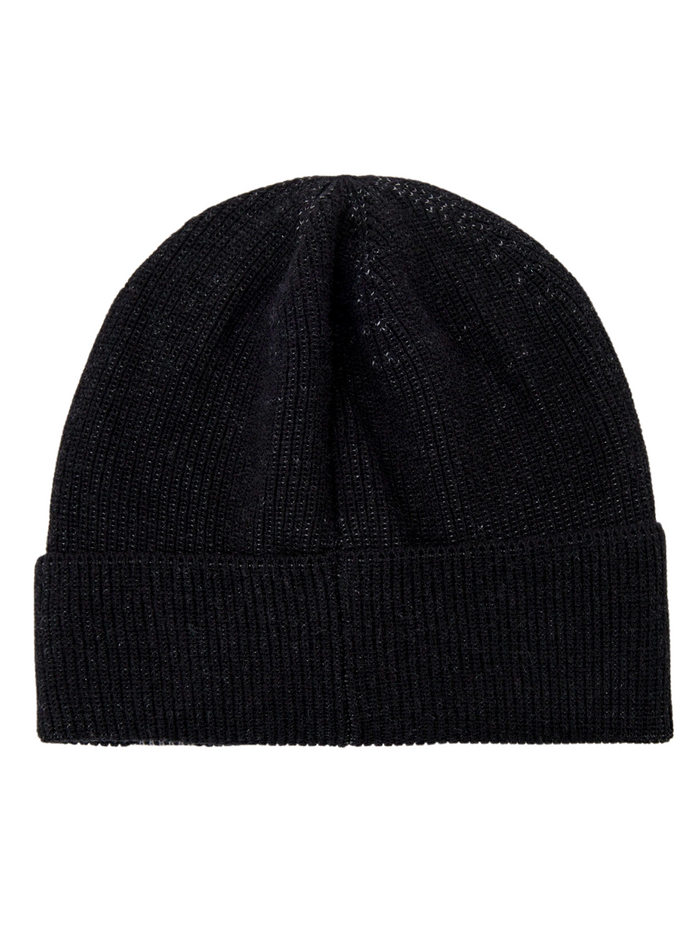 BOSS MEN Lamico Knitted Beanie Hat Black - MAISONDEFASHION.COM