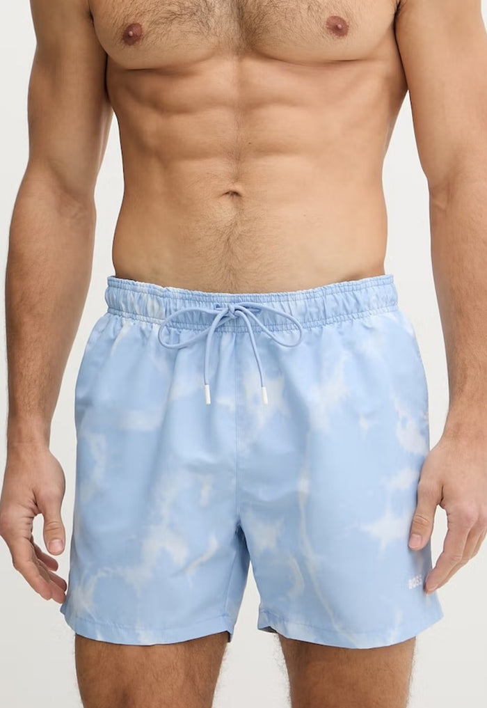BOSS Lionfish Swim Shorts Light Blue - MAISONDEFASHION.COM