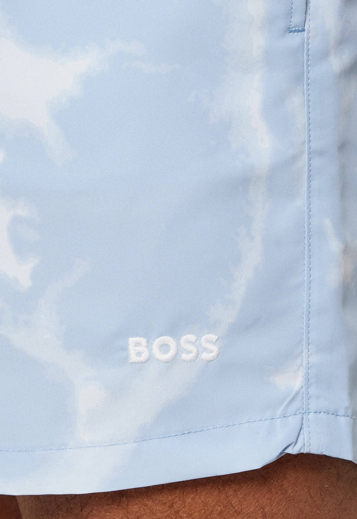 BOSS Lionfish Swim Shorts Light Blue - MAISONDEFASHION.COM