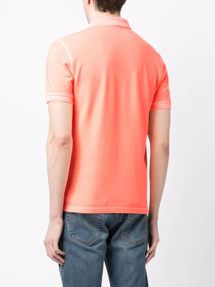 BOSS Logo-embossed Cotton Polo Shirt Bright Orange - MAISONDEFASHION.COM