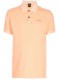 BOSS Logo-embossed Cotton Polo Shirt Light/Pastel Orange - MAISONDEFASHION.COM