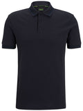BOSS MEN Logo-embroidered Cotton Polo Shirt Navy - MAISONDEFASHION.COM