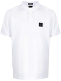 BOSS MEN Logo-patch Detail Cotton Polo Shirt White - MAISONDEFASHION.COM