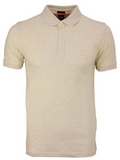 BOSS MEN Logo-patch Passenger Cotton Polo Shirt Light Beige - MAISONDEFASHION.COM