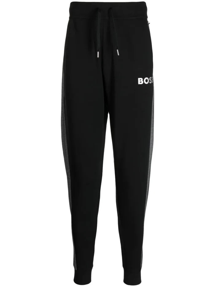 BOSS MEN Logo-Print Panelled Tracksuit Pants - MAISONDEFASHION.COM