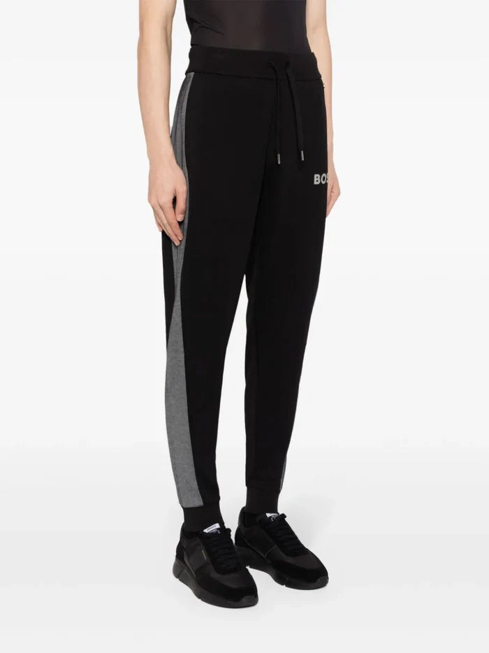 BOSS MEN Logo-Print Panelled Tracksuit Pants - MAISONDEFASHION.COM