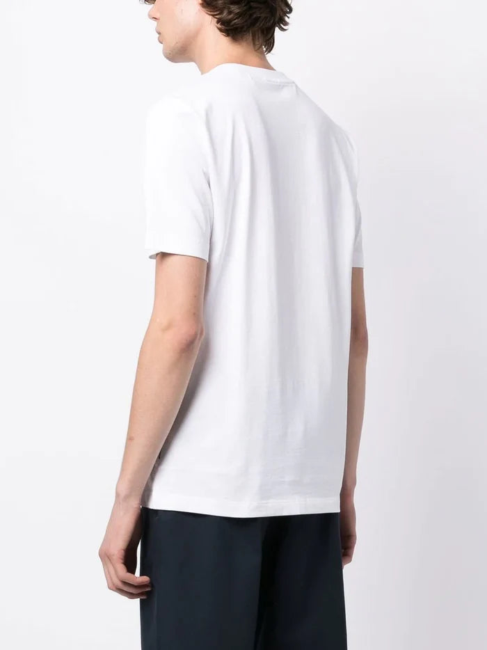 BOSS Logo-print Short-sleeve T-shirt White - MAISONDEFASHION.COM
