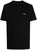 BOSS MEN Logo-print Short-sleeved T-shirt Black - MAISONDEFASHION.COM