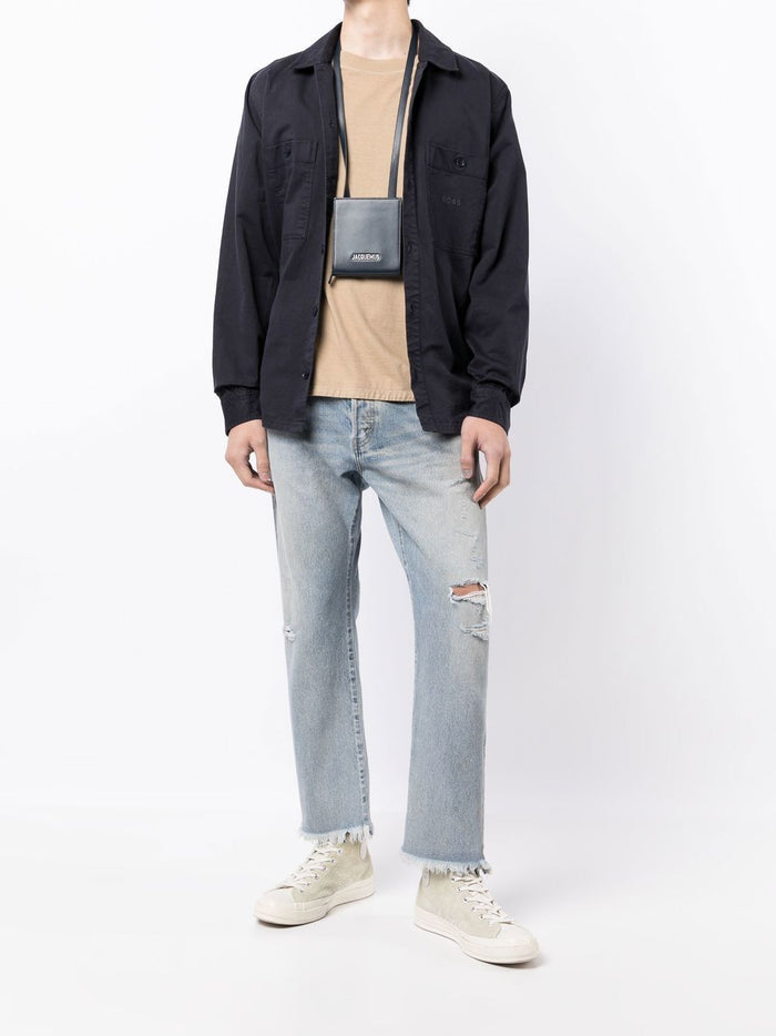 BOSS Long sleeve Shirt Jacket Dark Blue - MAISONDEFASHION.COM