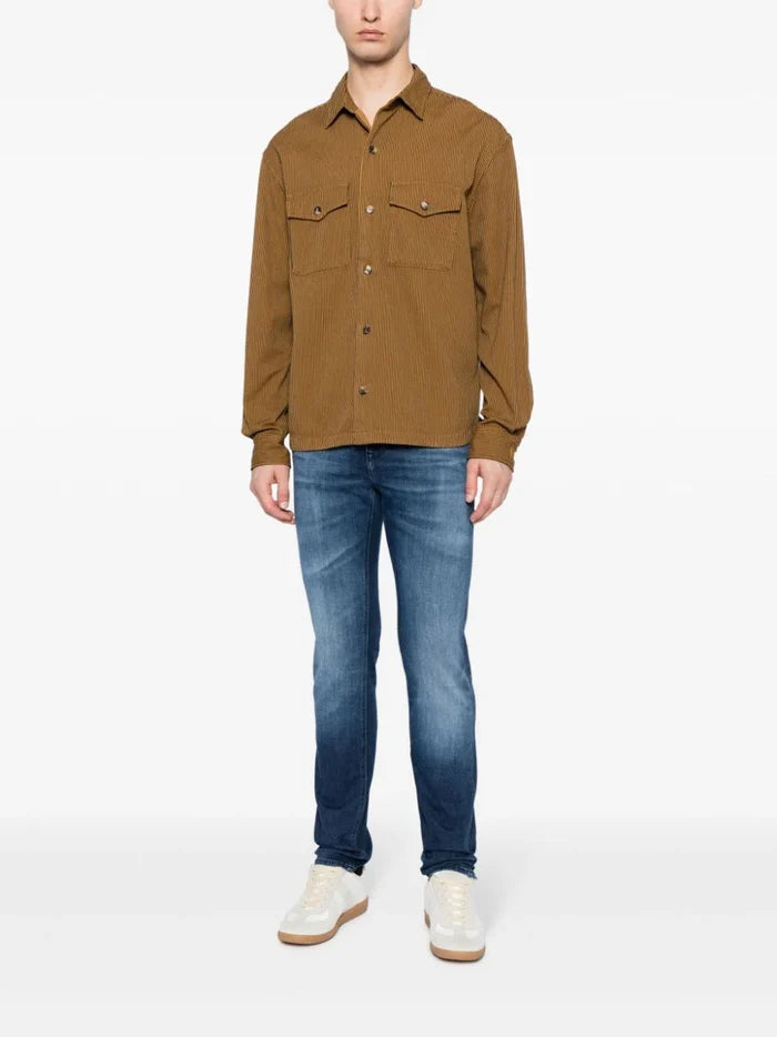 BOSS MEN Maine3 Regular-fit Jeans Navy Blue - MAISONDEFASHION.COM
