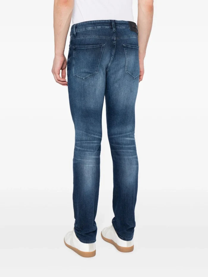 BOSS MEN Maine3 Regular-fit Jeans Navy Blue - MAISONDEFASHION.COM