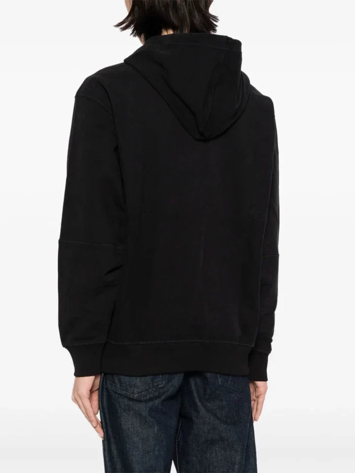 BOSS MEN Cotton-Blend Hoodie With Technical Trims Black - MAISONDEFASHION.COM
