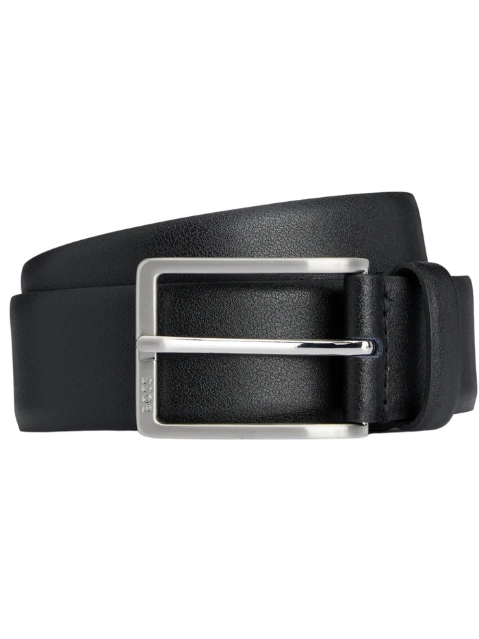 BOSS MEN Erman-L Leather Belt Black - MAISONDEFASHION.COM