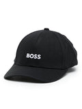 BOSS MEN Logo-embroidered Cotton Baseball Cap Black - MAISONDEFASHION.COM