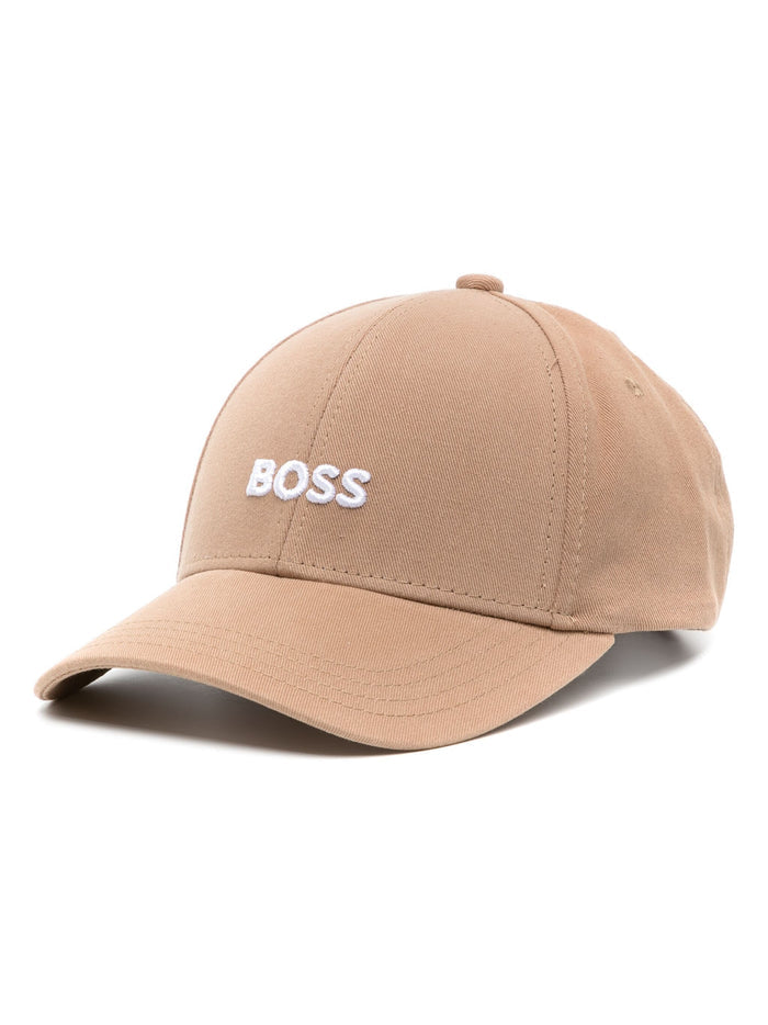 BOSS MEN Logo-embroidered Cotton Baseball Cap Medium Beige - MAISONDEFASHION.COM