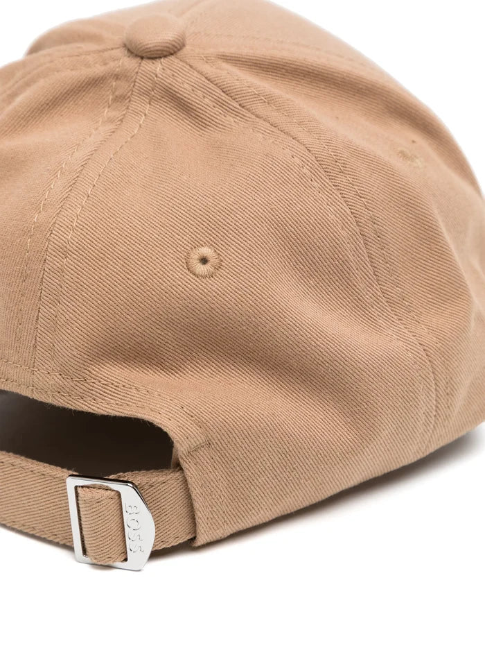 BOSS MEN Logo-embroidered Cotton Baseball Cap Medium Beige - MAISONDEFASHION.COM