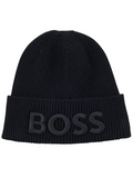 BOSS Beanie Hat Black - MAISONDEFASHION.COM