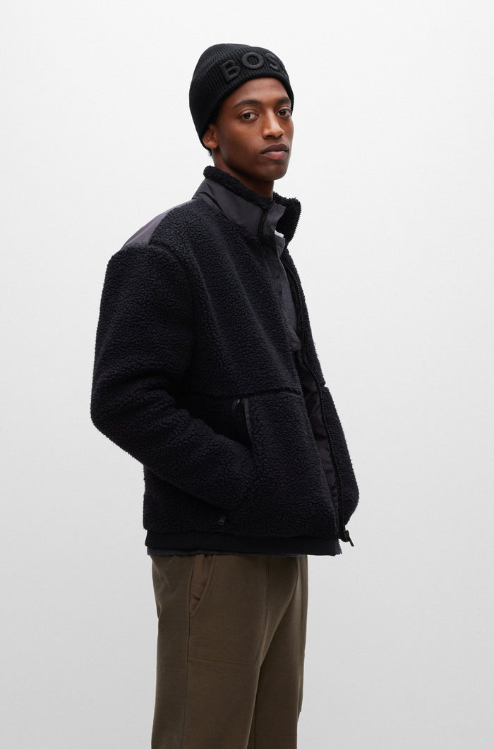 BOSS Beanie Hat Black - MAISONDEFASHION.COM