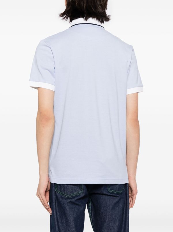 BOSS MEN Logo-Embroidered Piqué Polo Shirt Open Blue - MAISONDEFASHION.COM