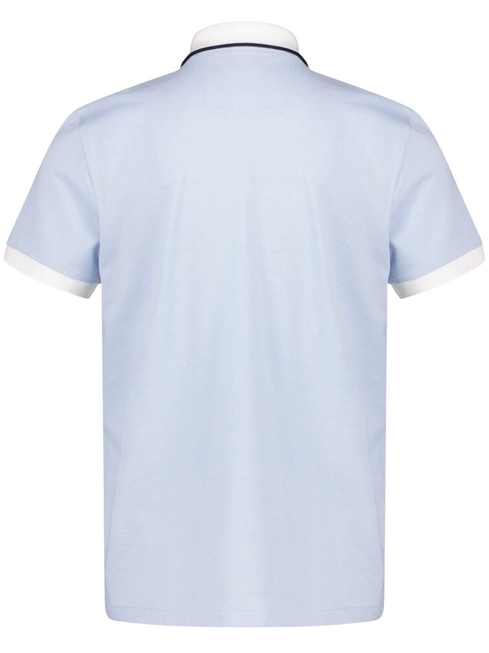 BOSS MEN Logo-embroidered Piqué Polo Shirt Open Blue - MAISONDEFASHION.COM