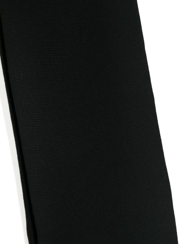 BOSS MEN Raschel-Knit Virgin-Wool Scarf Black - MAISONDEFASHION.COM