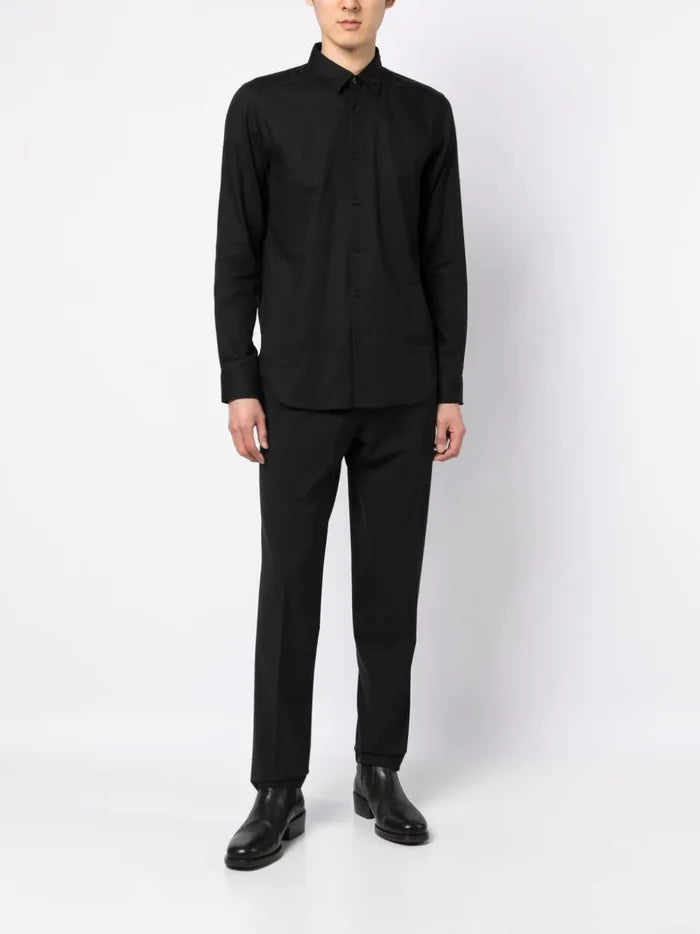 BOSS Monogram-pattern cotton shirt - MAISONDEFASHION.COM