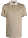 BOSS MEN Paddy 1 Short Sleeved Polo Shirt Light Pastel Green - MAISONDEFASHION.COM