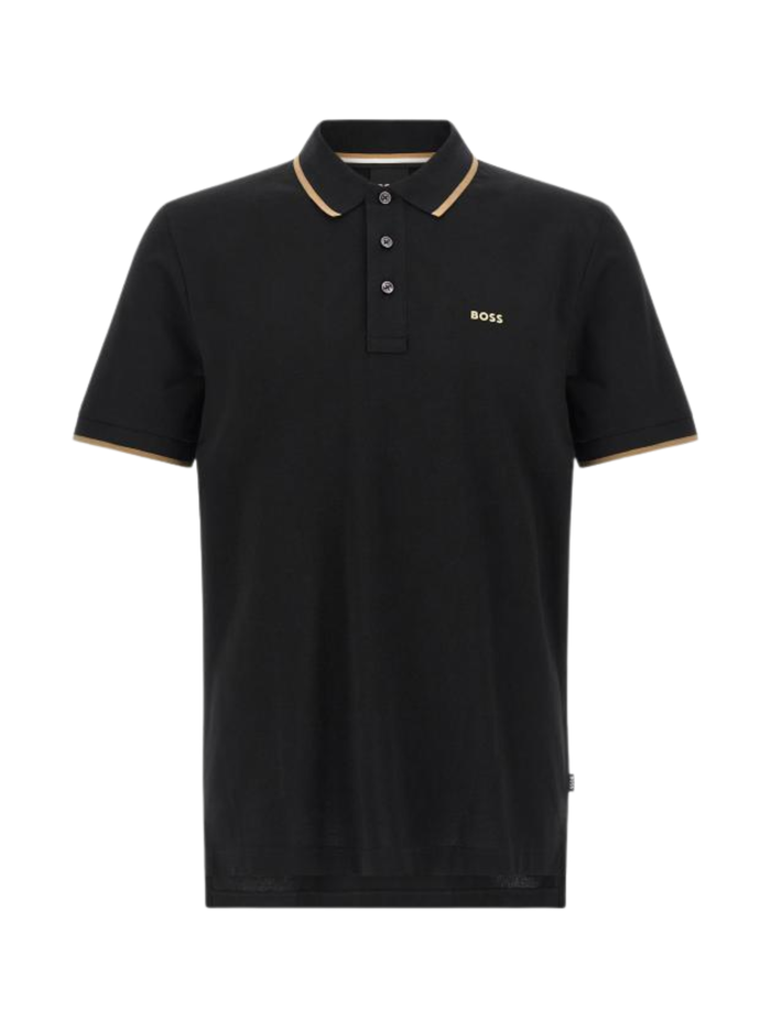 BOSS Parlay 190 Polo Shirt Black - MAISONDEFASHION.COM