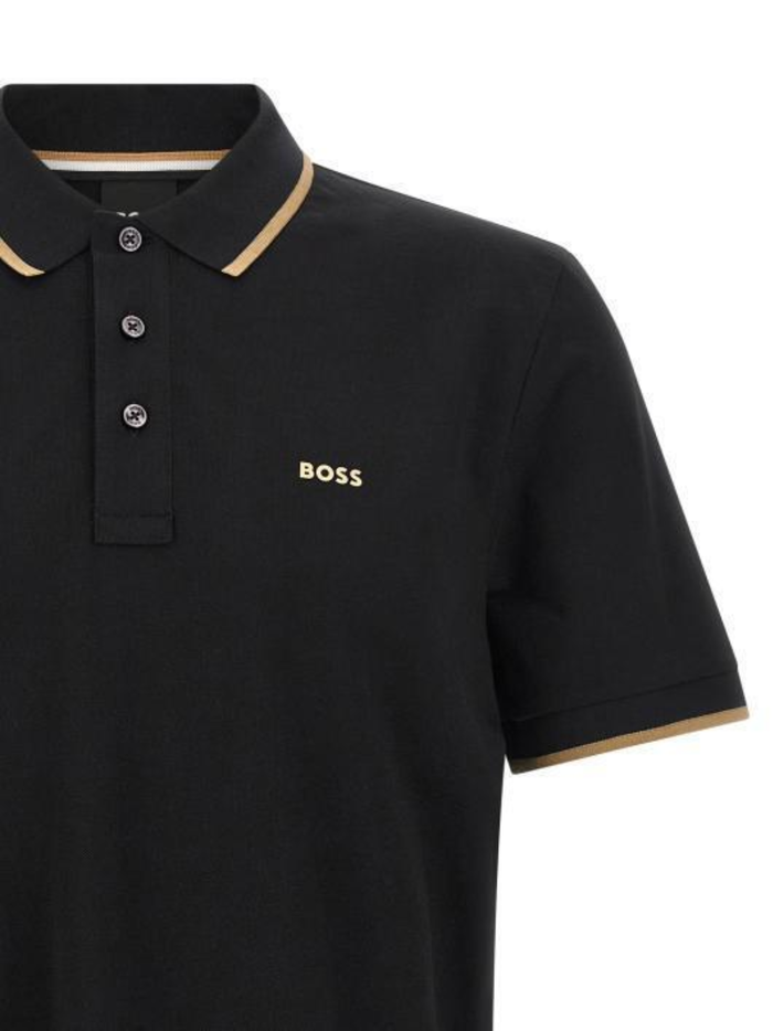 BOSS Parlay 190 Polo Shirt Black - MAISONDEFASHION.COM
