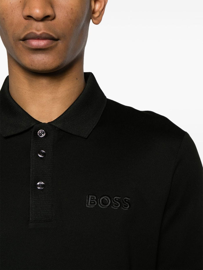 BOSS MEN Parlay Polo Shirt Medium Black - MAISONDEFASHION.COM