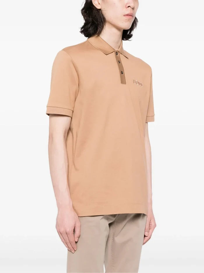 BOSS Parlay Short Sleeves Polo Shirt Medium Beige - MAISONDEFASHION.COM