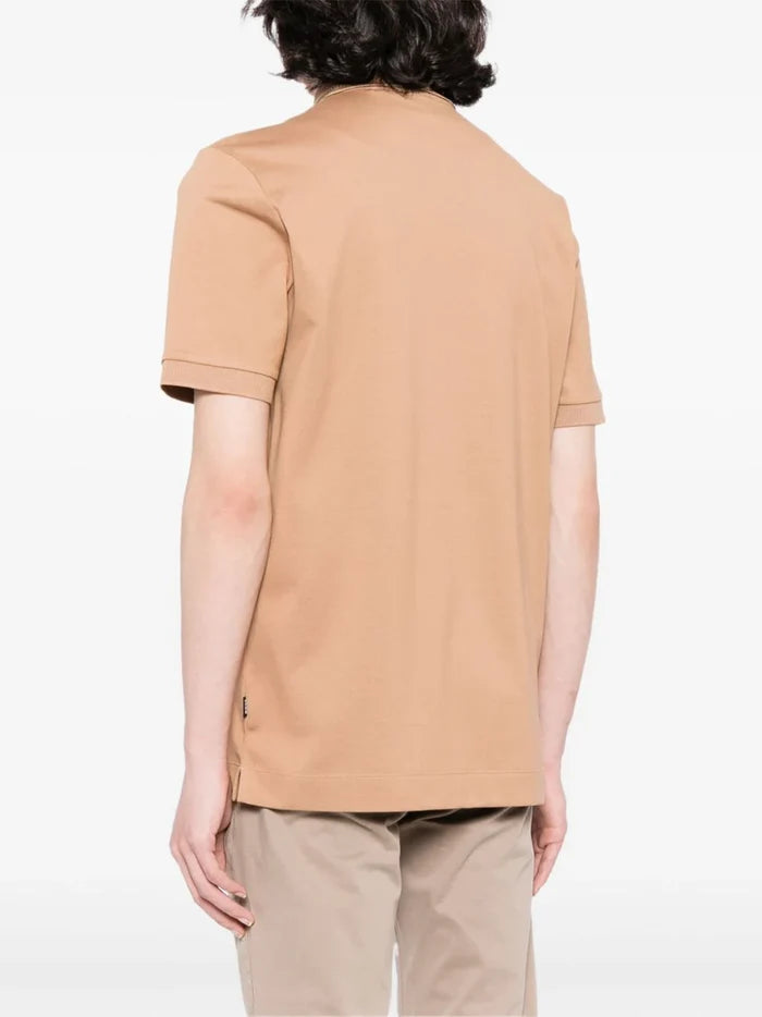 BOSS Parlay Short Sleeves Polo Shirt Medium Beige - MAISONDEFASHION.COM