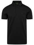 BOSS MEN Paule Mirror Slim-fit Polo Shirt Black - MAISONDEFASHION.COM