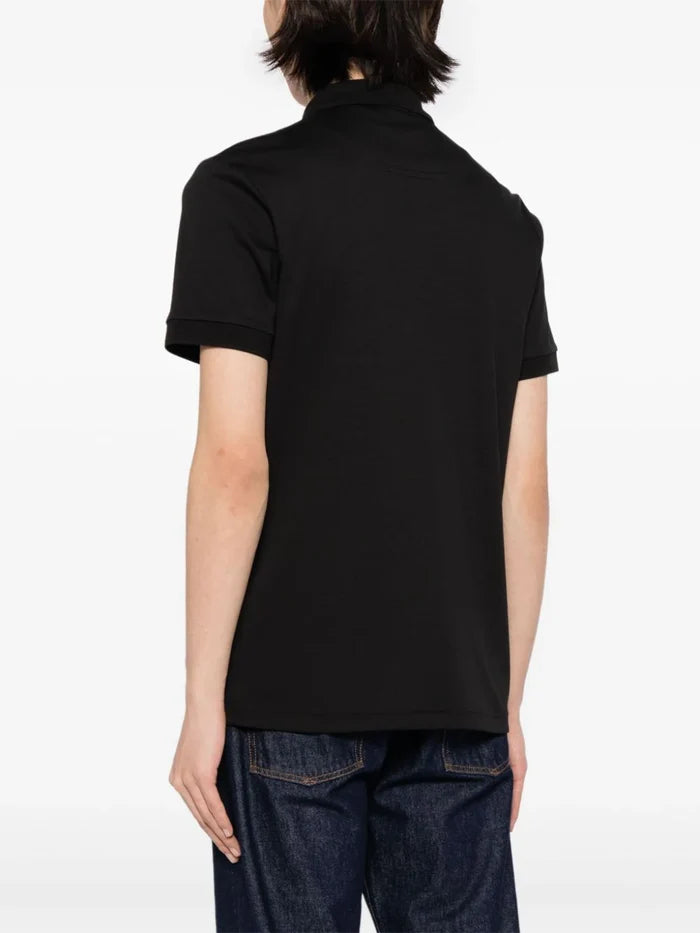 BOSS MEN Paule Mirror Slim-Fit Polo Shirt Black - MAISONDEFASHION.COM