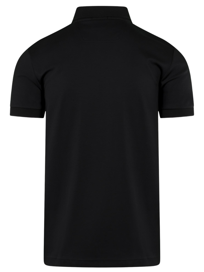 BOSS MEN Paule Mirror Slim-fit Polo Shirt Black - MAISONDEFASHION.COM