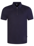 BOSS Polston Slim-fit Polo Shirt Dark Blue - MAISONDEFASHION.COM