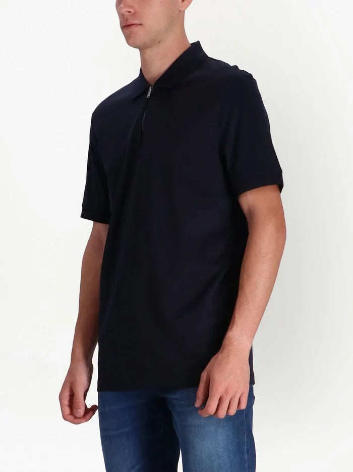 BOSS Polston Slim-fit Polo Shirt Dark Blue - MAISONDEFASHION.COM