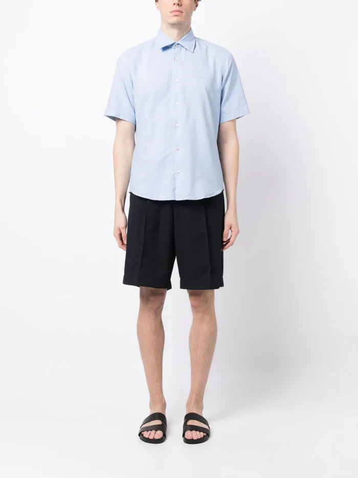 BOSS Rash Shirt Open Blue - MAISONDEFASHION.COM