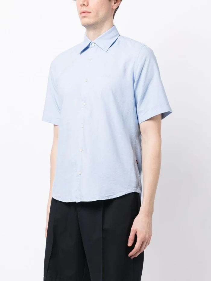 BOSS Rash Shirt Open Blue - MAISONDEFASHION.COM