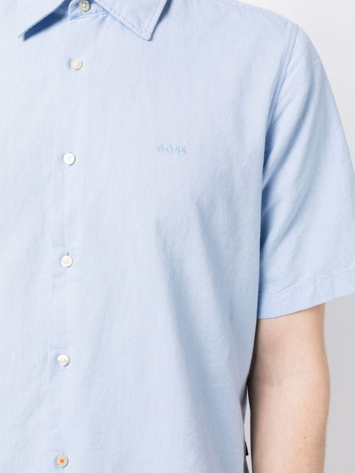 BOSS Rash Shirt Open Blue - MAISONDEFASHION.COM