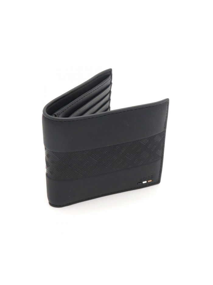 BOSS Ray MS 8CC Bill Fold Wallet Black - MAISONDEFASHION.COM