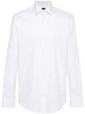 BOSS MEN Regular-Fit Long-Sleeved Shirt White - MAISONDEFASHION.COM
