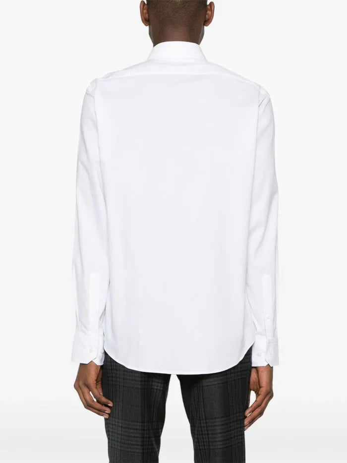 BOSS MEN Regular-Fit Long-Sleeved Shirt White - MAISONDEFASHION.COM