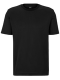 BOSS MEN Regular-fit Tiburt Structured Cotton T-Shirt Black - MAISONDEFASHION.COM