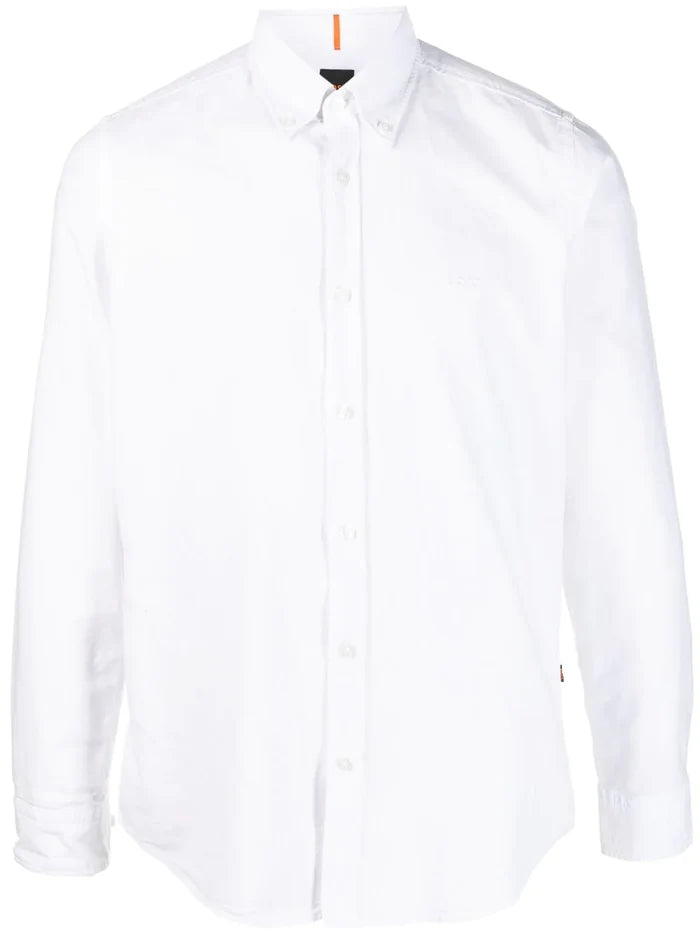 BOSS Rickert Shirt White - MAISONDEFASHION.COM