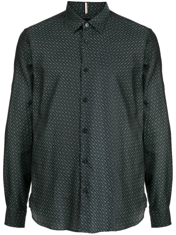 BOSS Roger Shirt Turquoise/Aqua - MAISONDEFASHION.COM