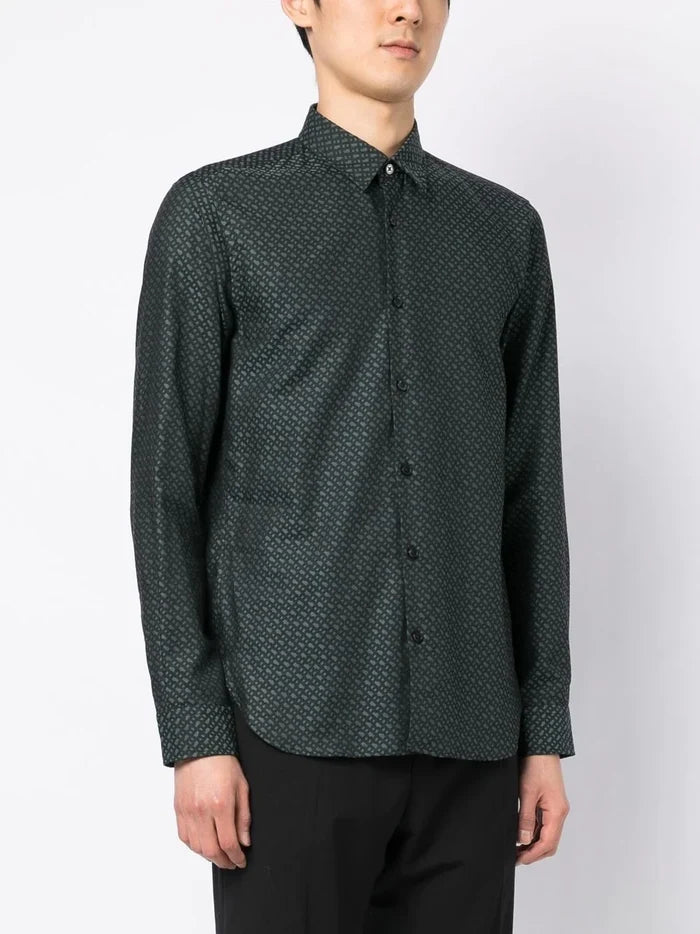BOSS Roger Shirt Turquoise/Aqua - MAISONDEFASHION.COM
